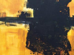 Untitled (Black & Yellow) - Abstract Painting, Contemporary, Art, Serafín Llopir