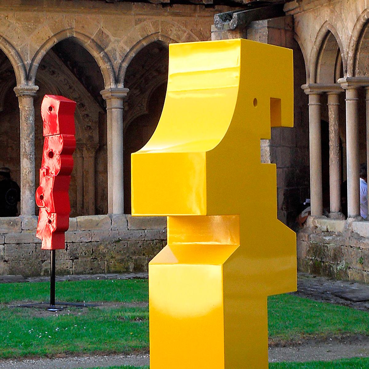 Le Rêveur 01 - Abstract Sculpture, Yellow, Contemporary, Art, Nicolas Dubreuille For Sale 1