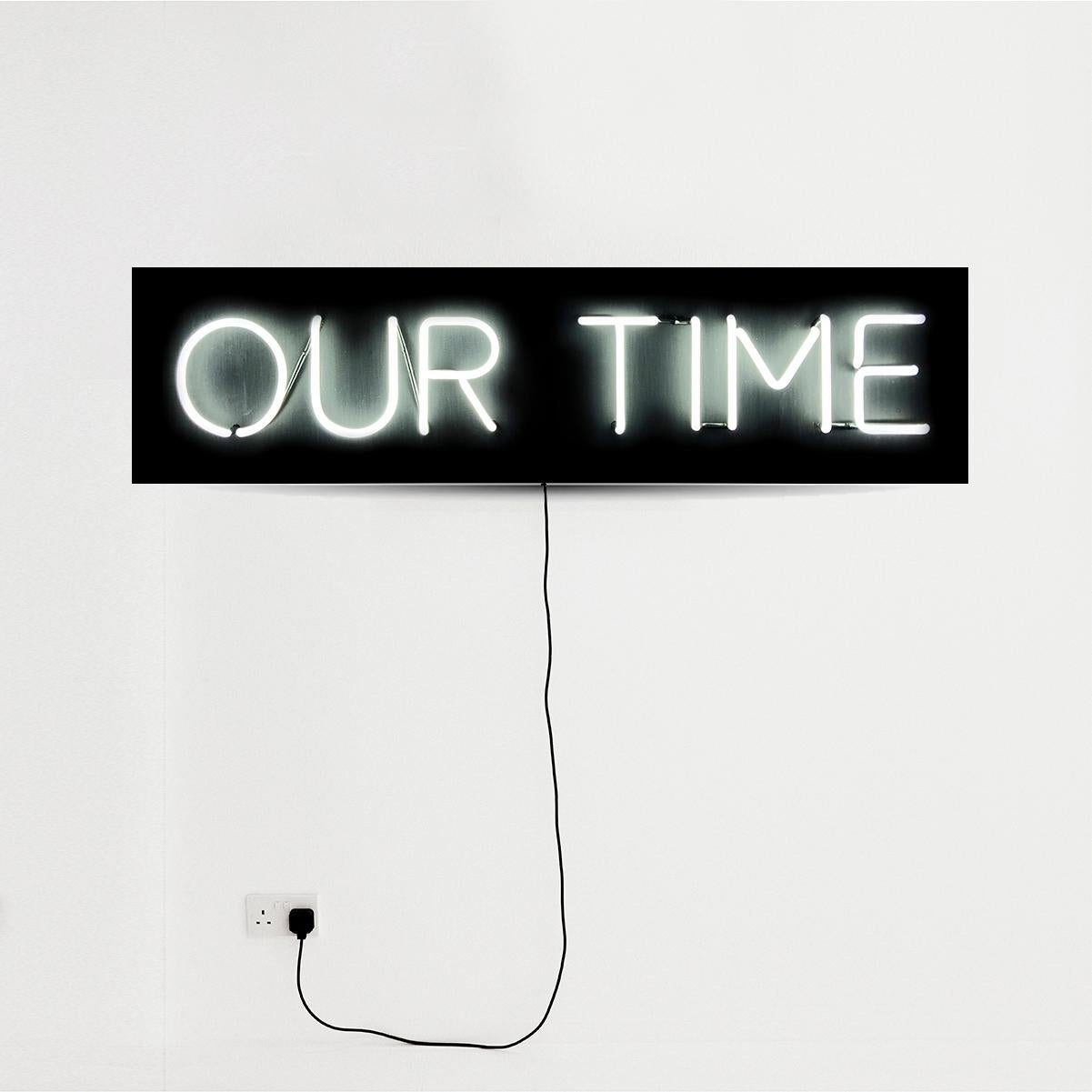 Our Time - Neon Wall Sculpture, Text, Contemporary, Art, Kim Anna Smith 2