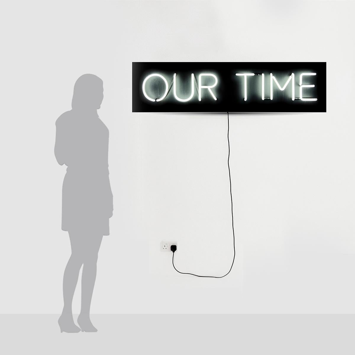 Our Time - Neon Wall Sculpture, Text, Contemporary, Art, Kim Anna Smith 3