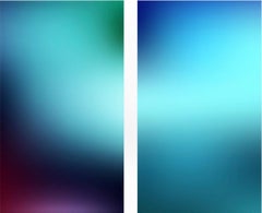 “Light Surface” Diptych Green - Fine Art Photography, Abstract, Esther Navarro