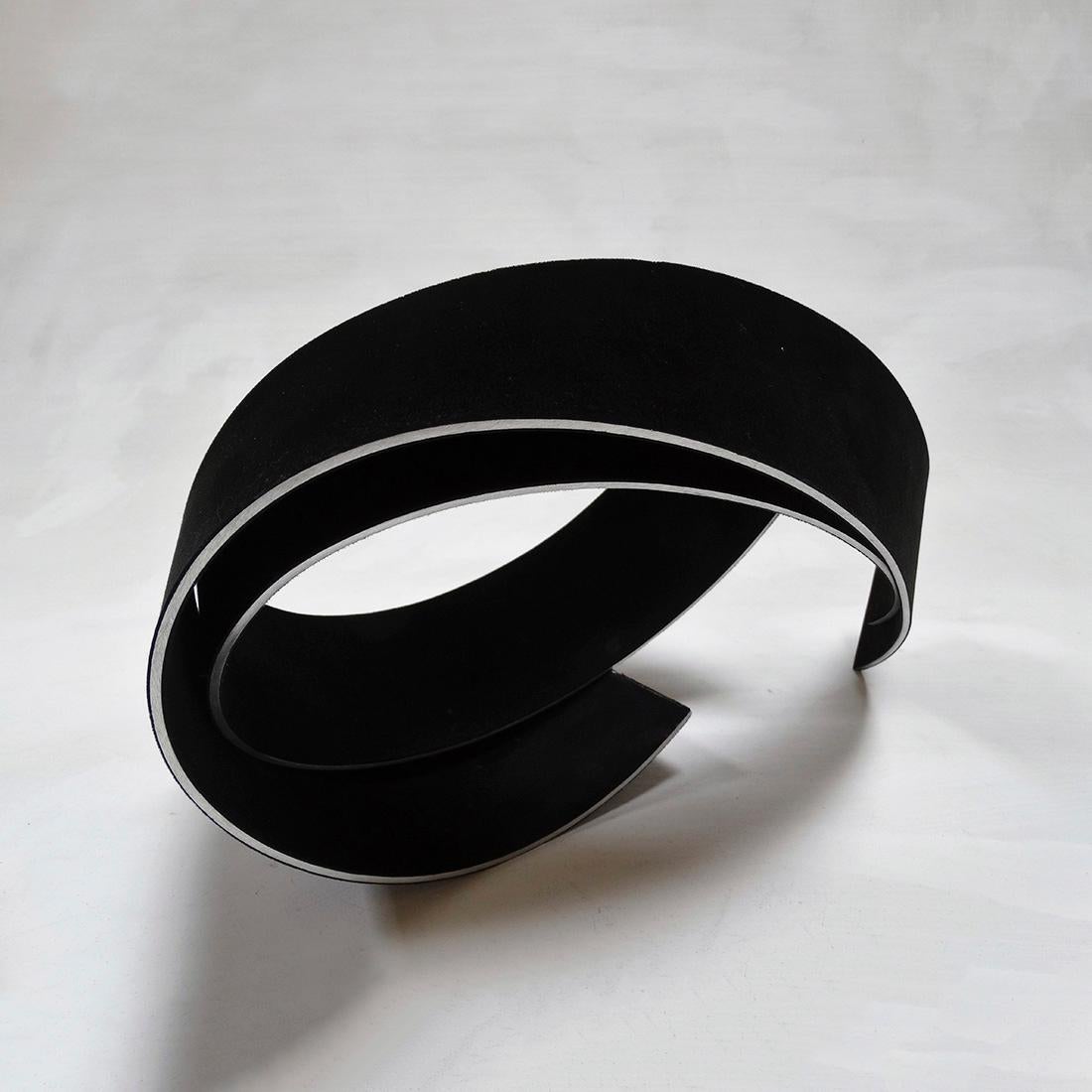 Línies 02 - Metal, Abstract Sculpture, Contemporary, Art, Silver, Rafael Amorós For Sale 2