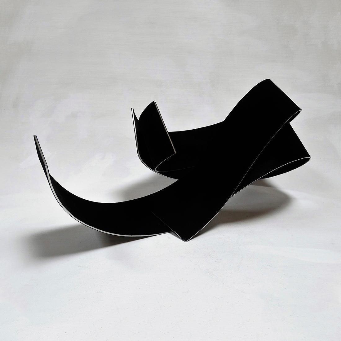 Línies 05 - Metal, Abstract Sculpture, Contemporary, Art, Silver, Rafael Amorós For Sale 2