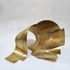 Unit 28 - Brass Golden Sculpture, Abstract, Contemporary, Art, Rafael Amorós