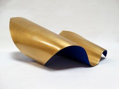 Blue 01 - Brass Golden Sculpture, Abstract, Contemporary, Art, Rafael Amorós