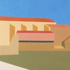 Clocher - Abstract Painting, City Landscape, Contemporary, Art, Marcos Peinado