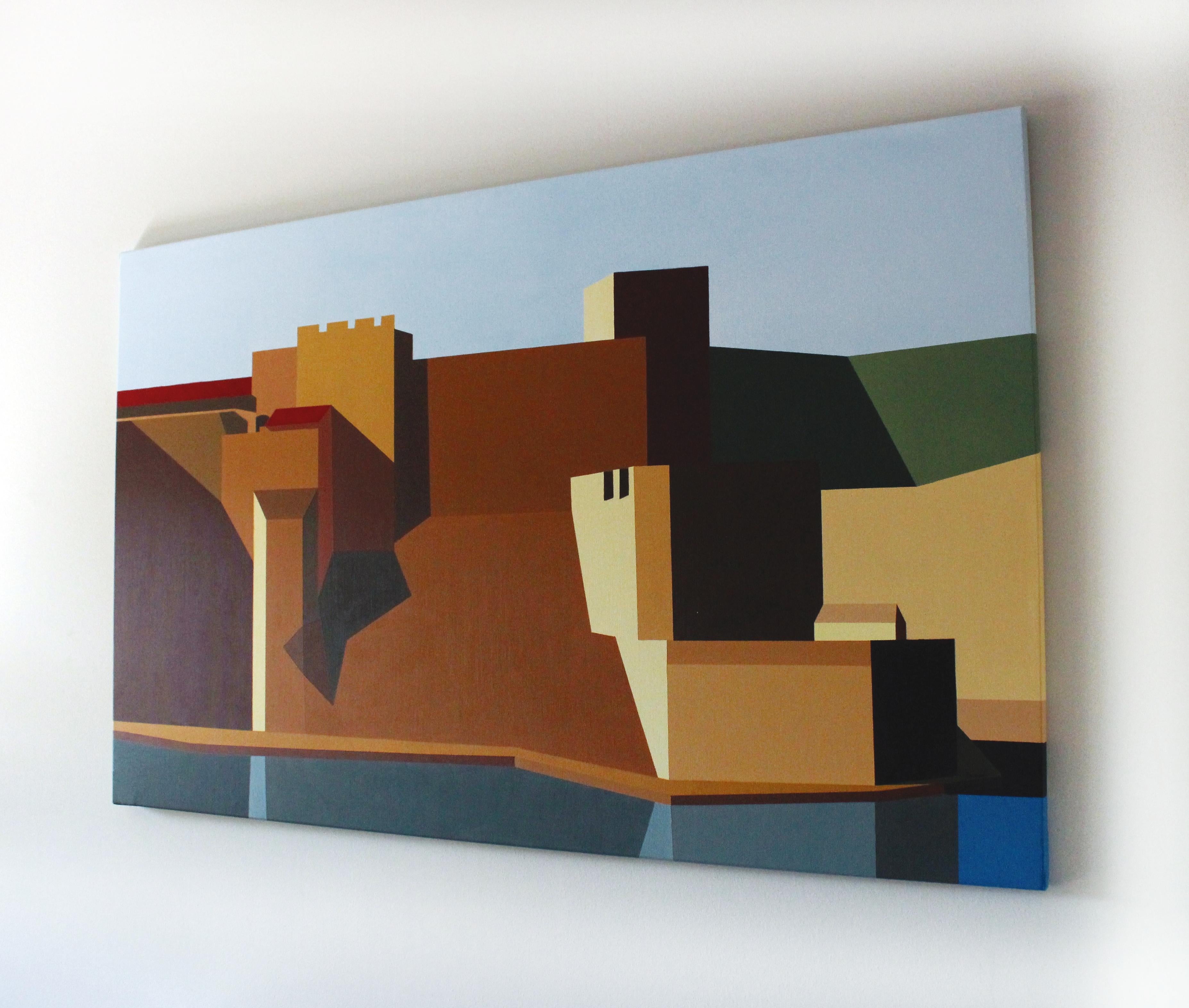 Château - Abstract Painting, City Landscape, Contemporary, Art, Marcos Peinado For Sale 2