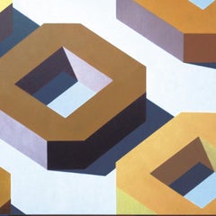 Barcelona - Abstract Painting, City Landscape, Contemporary, Art, Marcos Peinado