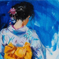 YUKATA IV - Impressionist Painting, Japanese, Contemporary, Art, Mónica Castanys