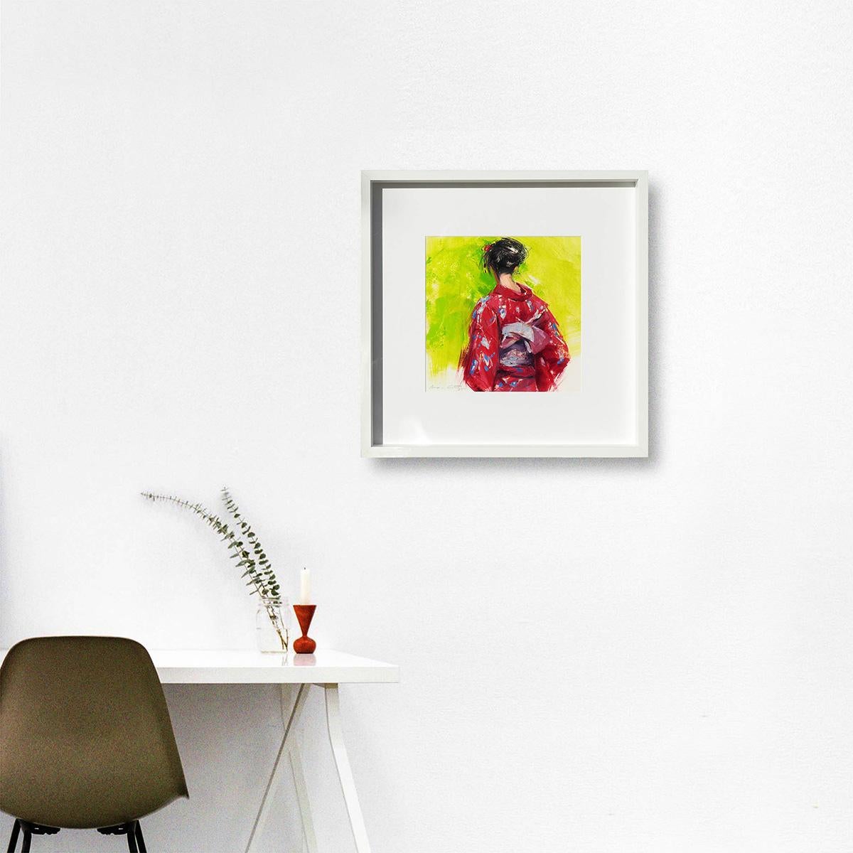 YUKATA V - Impressionist Painting, Japanese, Contemporary, Art, Mónica Castanys For Sale 3