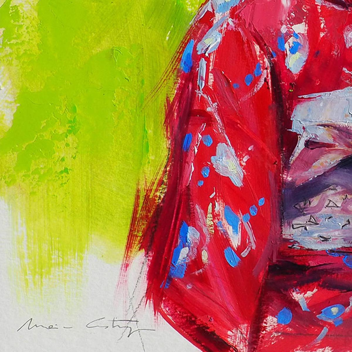 YUKATA V - Impressionist Painting, Japanese, Contemporary, Art, Mónica Castanys For Sale 2