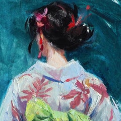 YUKATA VI - Impressionist Painting, Japanese, Contemporary, Art, Mónica Castanys