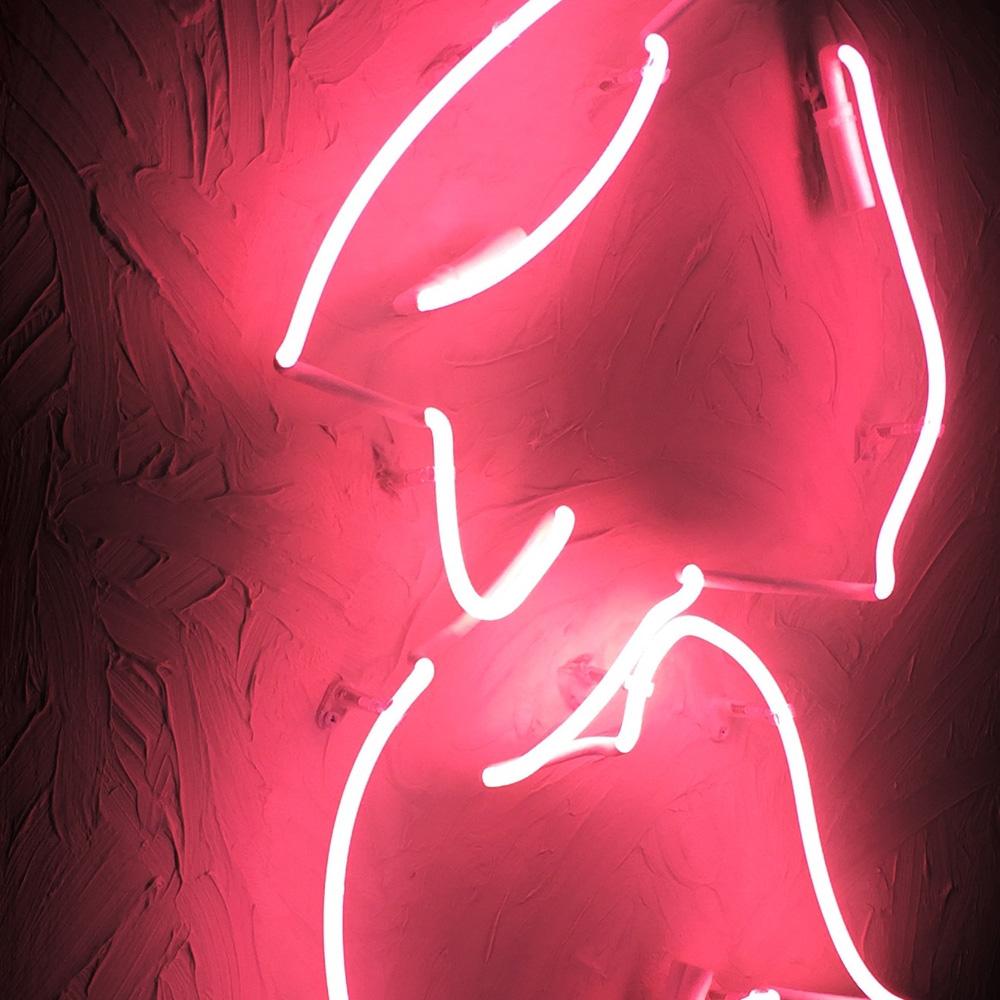 More kisses - Neon, Wall Sculpture, Pink, Contemporary, Art, Kim Anna Smith For Sale 1