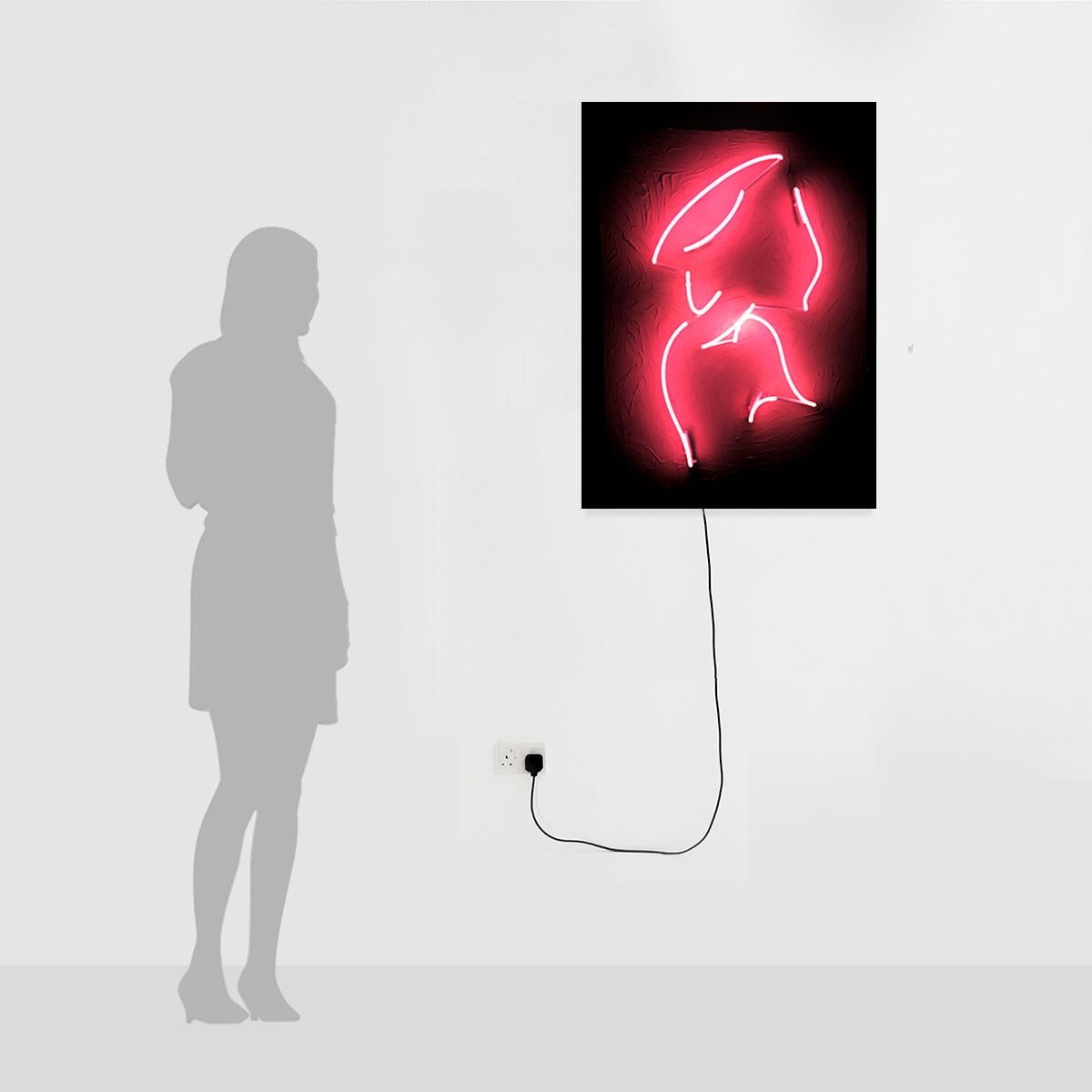 More kisses - Neon, Wall Sculpture, Pink, Contemporary, Art, Kim Anna Smith For Sale 3