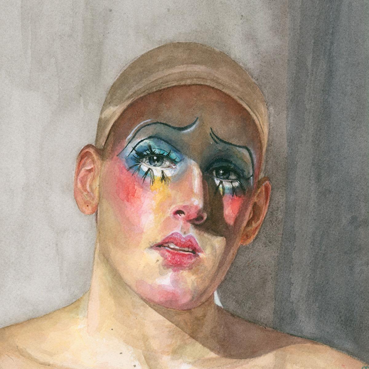 Marfil - Watercolor Painting, Hyperrealism, Contemporary, Art, Drag, Marie Tooth For Sale 1