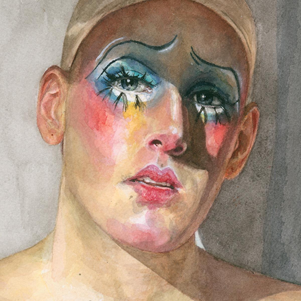 Marfil - Watercolor Painting, Hyperrealism, Contemporary, Art, Drag, Marie Tooth For Sale 2