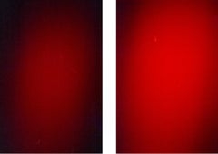 Light Surface Diptych Red - Fine Art Photography, Abstract, Esther Navarro
