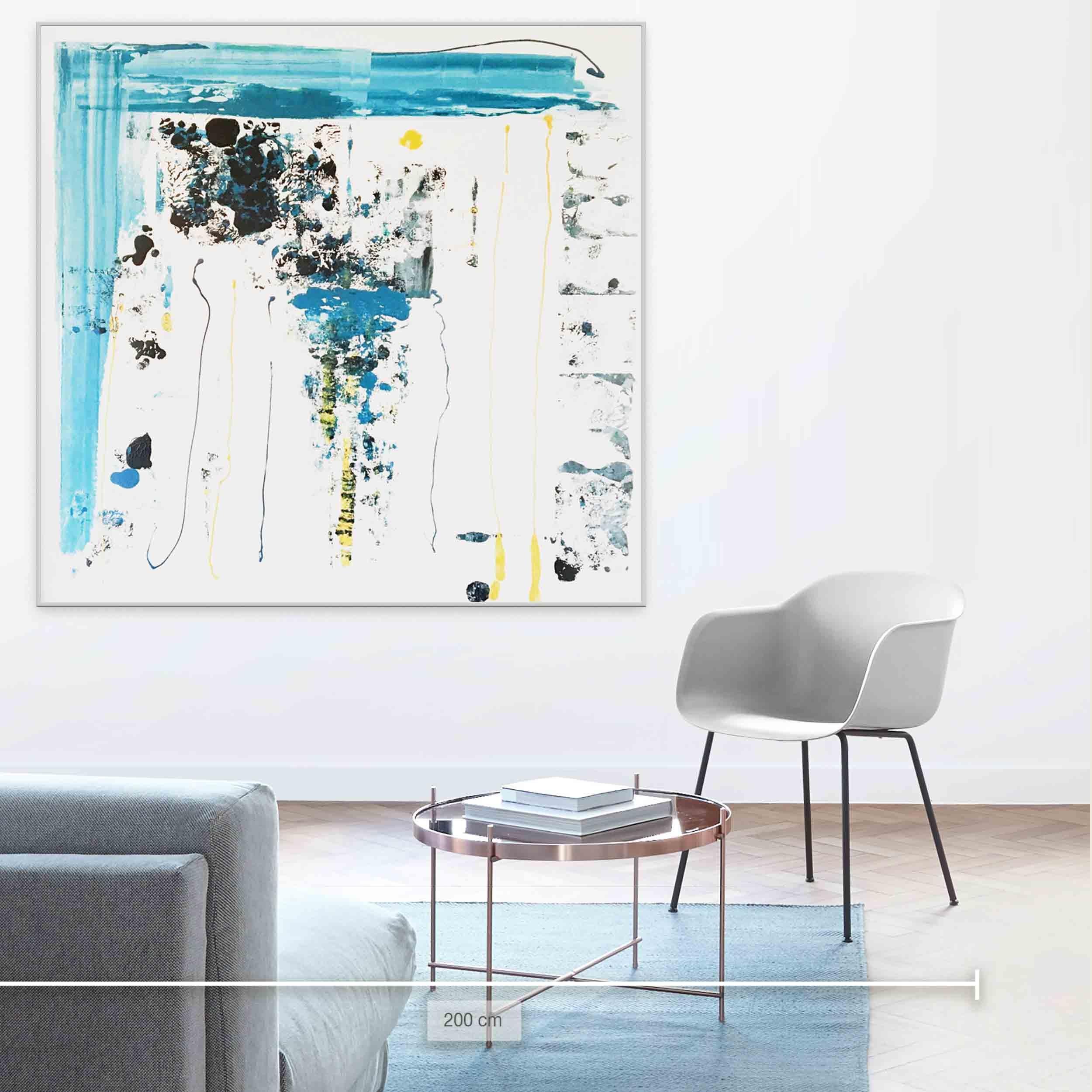 Calma Tensa III - Expressionist Painting, Contemporary, Art, Blue, Blanca Gibert For Sale 2