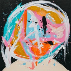 Manel - Abstract Expressionist Painting, Contemporary, Art, Orange, Pink Morro