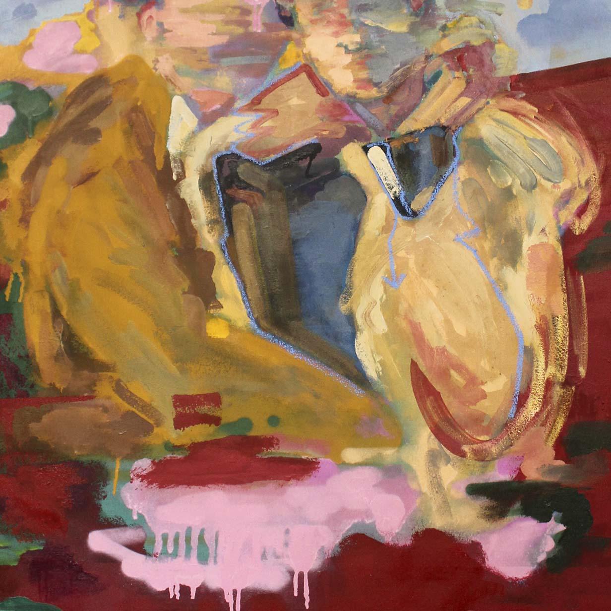 Abrazo - Abstrakter Expressionismus, Malerei, Acryl, Leinwand, Elías Peña Salvador im Angebot 2