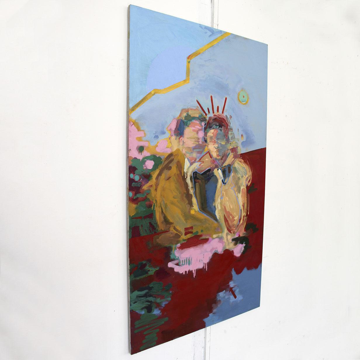 Abrazo - Abstrakter Expressionismus, Malerei, Acryl, Leinwand, Elías Peña Salvador im Angebot 4