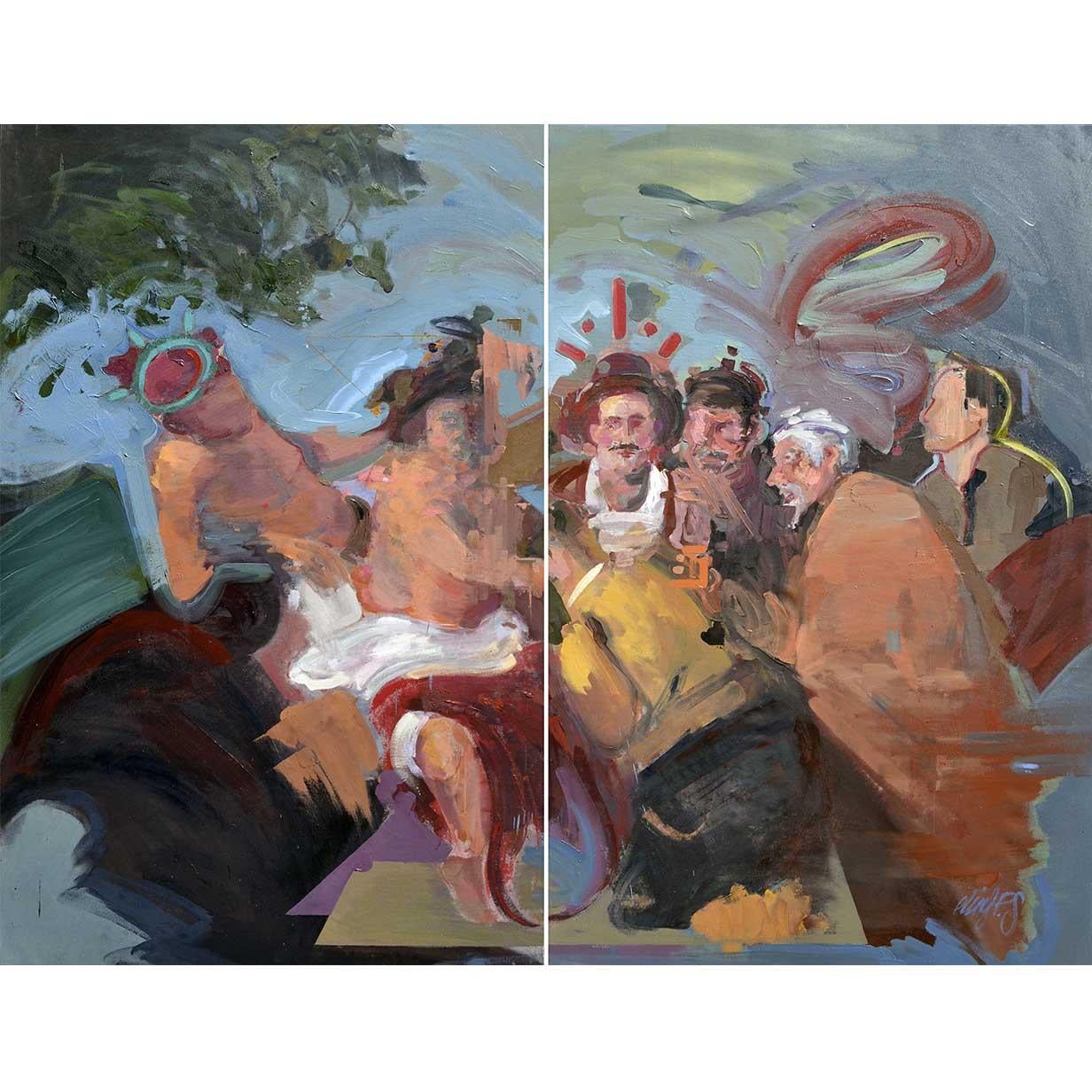 Bakcheia - Abstract Expressionism, Painting, Acrylic, Elías Peña Salvador, 2018 For Sale 3