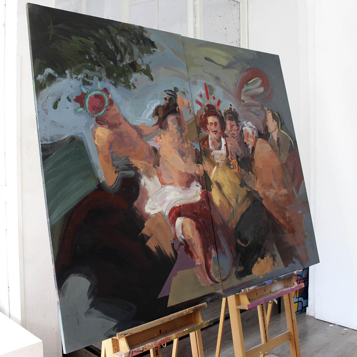 Bakcheia - Abstract Expressionism, Painting, Acrylic, Elías Peña Salvador, 2018 For Sale 4