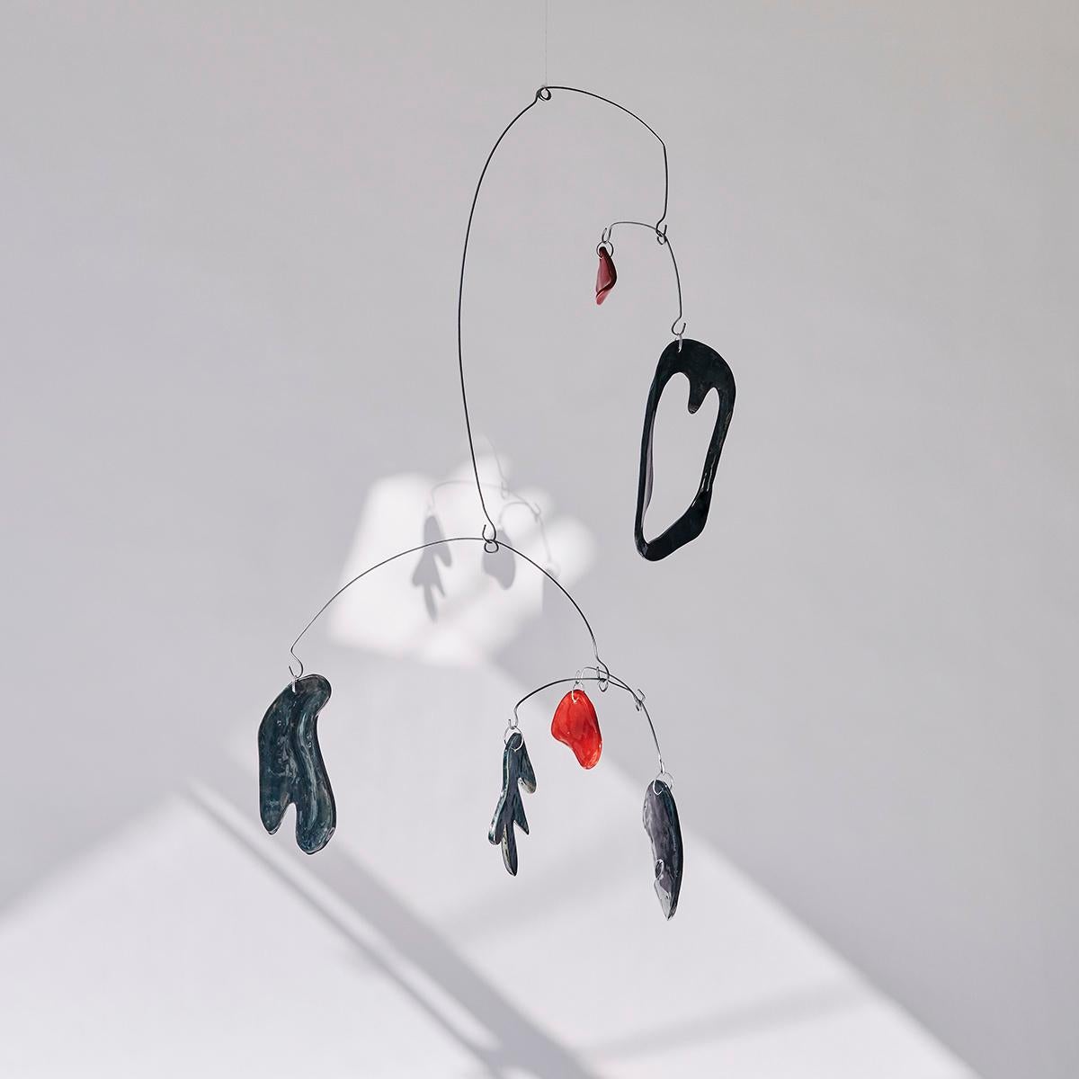 Composition II - Abstract Mobile Sculpture, Kinetic, Ceramic, Alejandra Jaimes For Sale 1