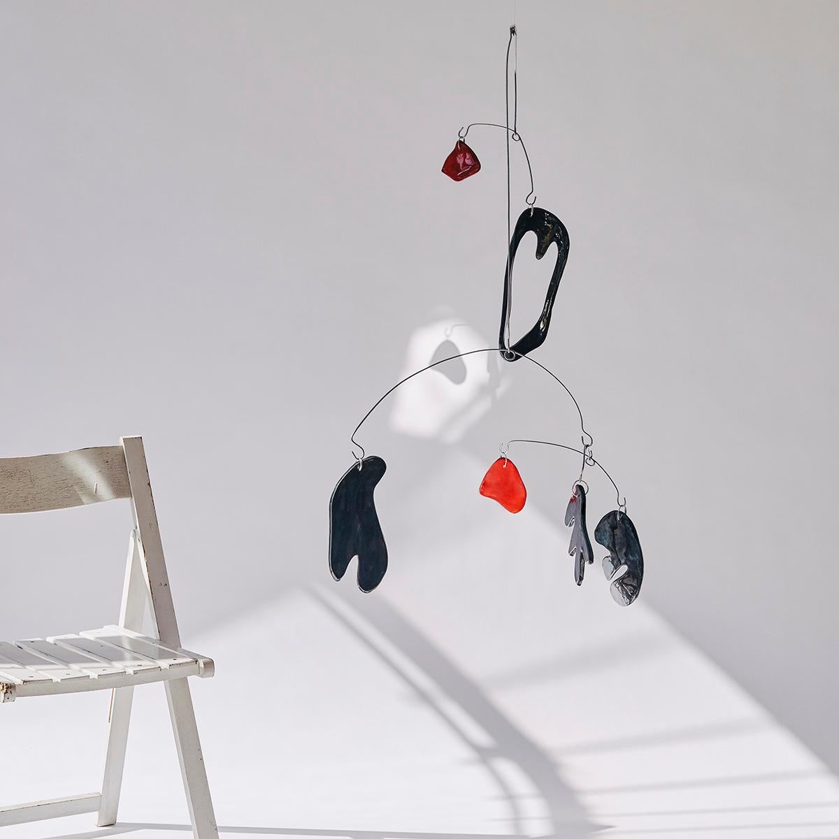 Composition II - Abstract Mobile Sculpture, Kinetic, Ceramic, Alejandra Jaimes For Sale 4