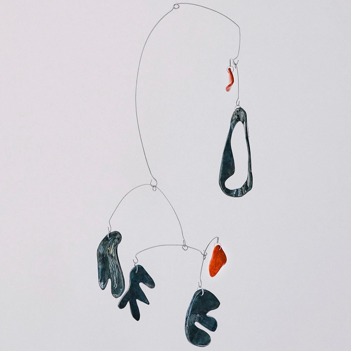 Composition II - Abstract Mobile Sculpture, Kinetic, Ceramic, Alejandra Jaimes For Sale 2