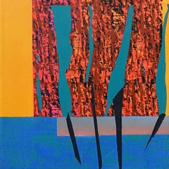 Forest 5 - Abstract Painting, Orange, Pattern, Contemporary, Art, Juanito Conte