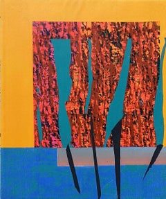 Forest 5 - Abstract Painting, Orange, Pattern, Contemporary, Art, Juanito Conte