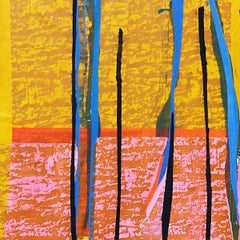 Forest 4 - Abstract Painting, Orange, Pattern, Contemporary, Art, Juanito Conte