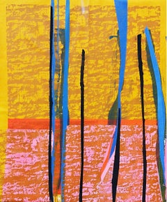 Forest 4 - Abstract Painting, Orange, Pattern, Contemporary, Art, Juanito Conte