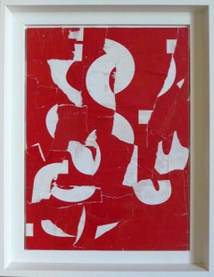 SLPXX - Collage, Paper, Mixed Media, Contemporary, Art, Red, Christian Gastaldi