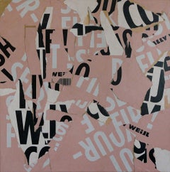 SCP38 - Collage, Paper, Mixed Media, Contemporary, Art, Pink, Christian Gastaldi