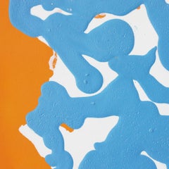 Blue Kiss - Abstract Painting, Oil on Paper, Contemporary, Art, Jordi Aguilar