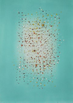 Here Comes The Feeling - Abstract Painting, Oil on Paper, Art, Jordi Aguilar