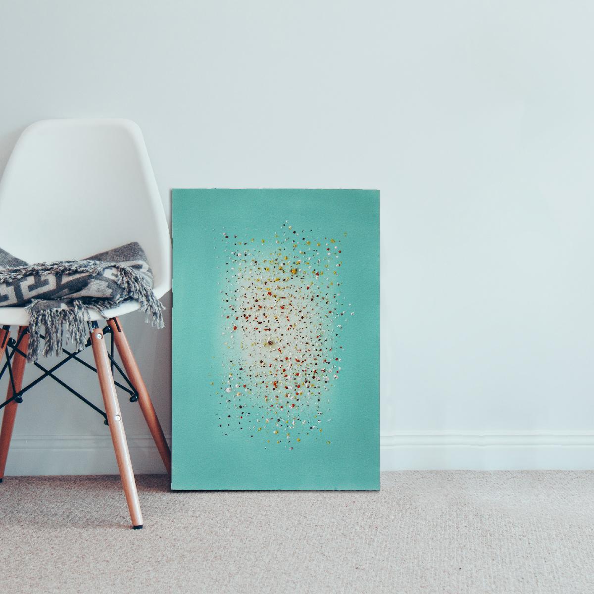 Here Comes The Feeling - Abstract Painting, Oil on Paper, Art, Jordi Aguilar For Sale 2