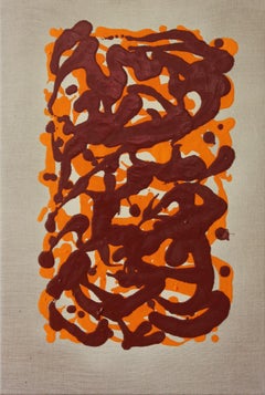 We Shall Dance - Abstract Painting, Oil on Canvas, Art, Orange, Jordi Aguilar