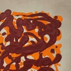 We Shall Dance - Abstract Painting, Oil on Canvas, Art, Orange, Jordi Aguilar