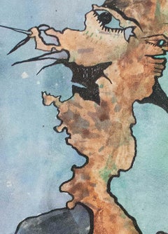 Díptico Beneytiano 2 - Surrealist Painting, Ink on Paper, Art, Antonio Beneyto