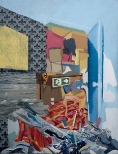 Emergencia - Surrealist Painting, Abstract, Contemporary, Art, Ricardo Gonzalez