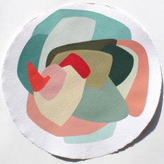 Diámetro 40 N°3 - Abstract Painting, Art, Pink, Blue, Green, Claudia Vivero 