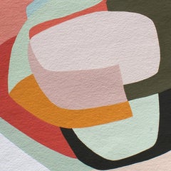 Diámetro 40 N°9 - Abstract Painting, Fine Art Paper, Pink, Art, Claudia Vivero