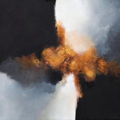 Gold & Black 7 - Abstract Painting, Contemporary, Art, Daniel Kozeletckiy