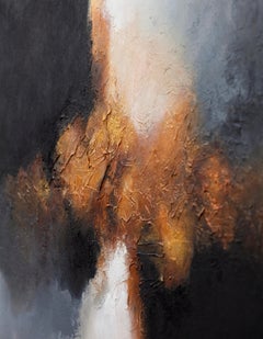 Gold & Black 7 - Abstract Painting, Contemporary, Art, Daniel Kozeletckiy
