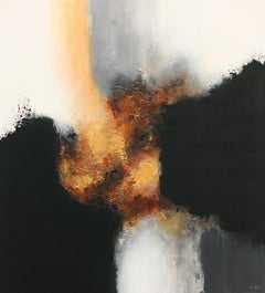 Gold & Black 12 - Abstract Painting, Contemporary, Art, Daniel Kozeletckiy