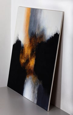 Gold & Black 12 - Abstract Painting, Contemporary, Art, Daniel Kozeletckiy