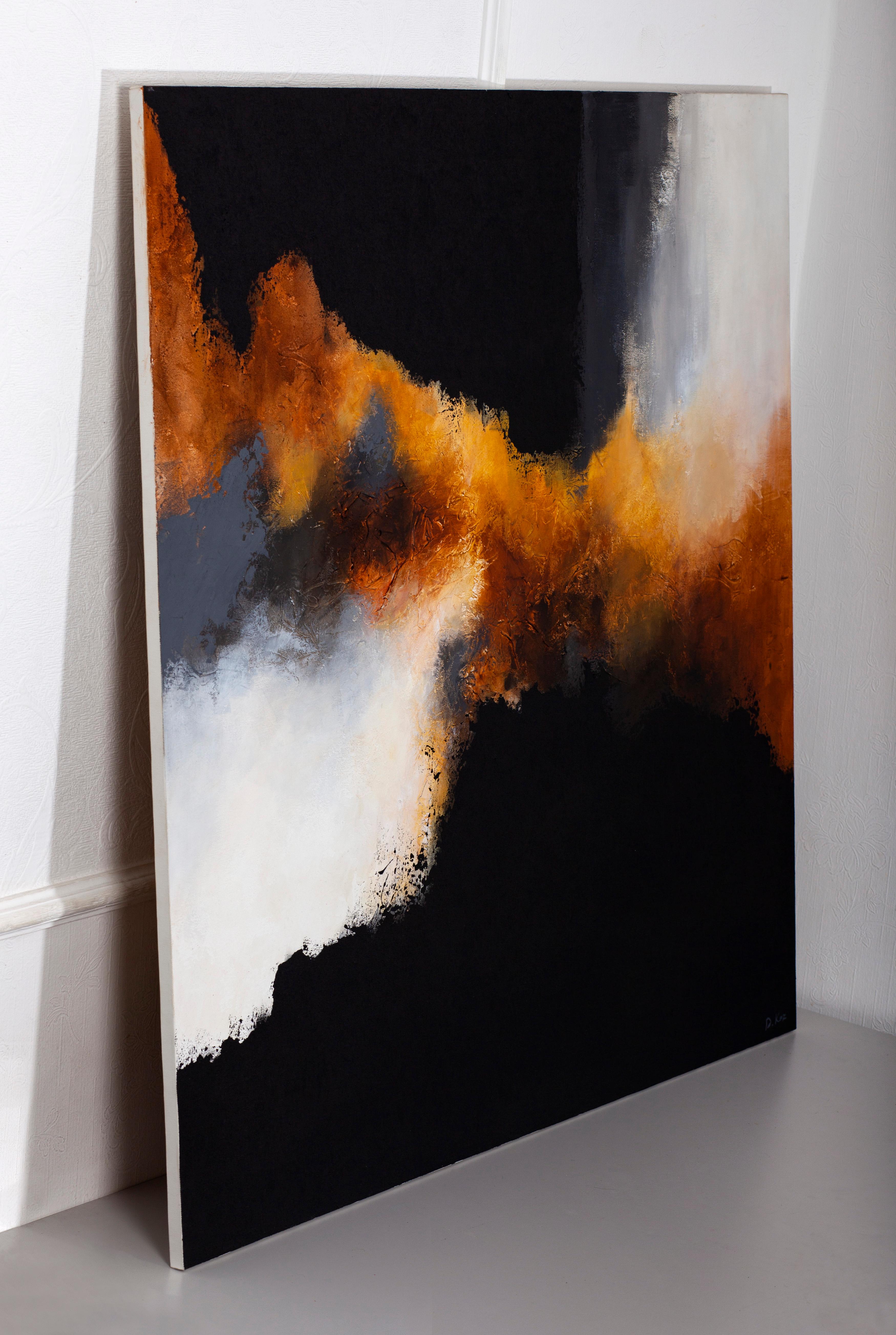 Gold & Black 14 - Abstract Painting, Contemporary, Art, Daniel Kozeletckiy For Sale 3